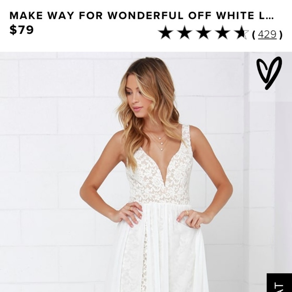 Make way for wonderful Lulu’s white lace gown